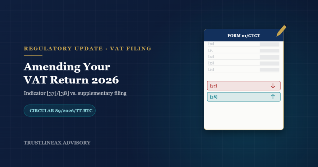 Amending a VAT Return in Vietnam 2026: When to Use Indicator [37]/[38] vs. When a Supplementary Filing (KHBS) Is Required